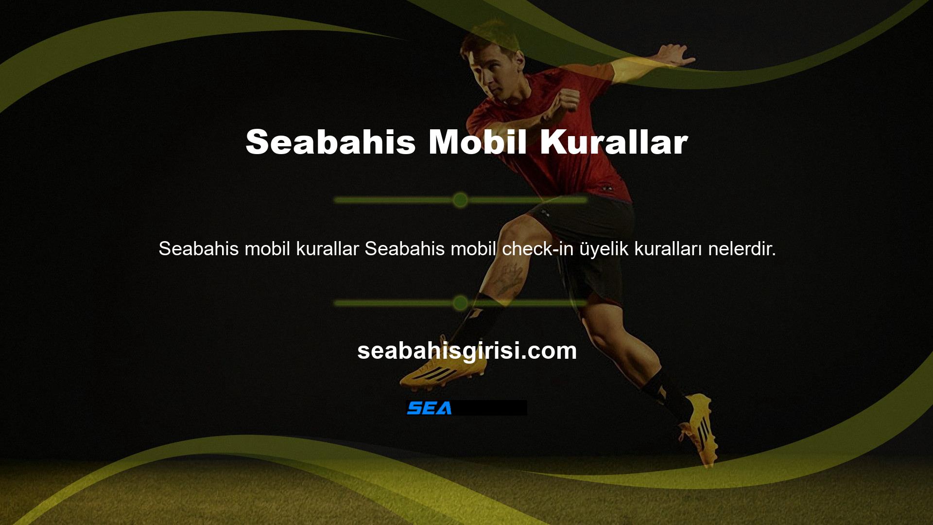 Seabahis web sitesini kullanmak için cep telefonunuzdan giriş yapmanız ve mobil kaydı orada yapmanız gerekir